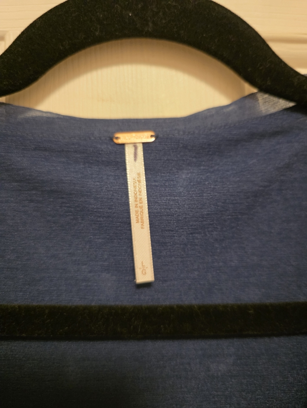 Free People Home Grown Mesh Cardi In Blue Combo Size New Without Tags - Picture 8 of 9